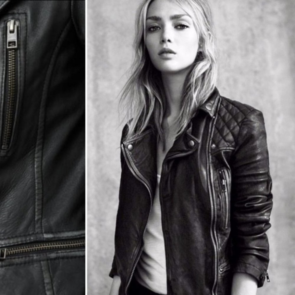 Women's Black Leather Jacket
